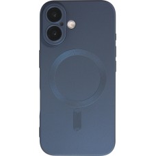 iPhone 17 Case Hülle - Gummi weich mit Kameraschutzglas MagSafe - Dunkelblau