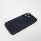 iPhone 17 Case Hülle - Gummi weich mit Kameraschutzglas MagSafe - Dunkelblau