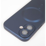 iPhone 17 Case Hülle - Gummi weich mit Kameraschutzglas MagSafe - Dunkelblau