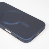 iPhone 17 Case Hülle - Gummi weich mit Kameraschutzglas MagSafe - Dunkelblau