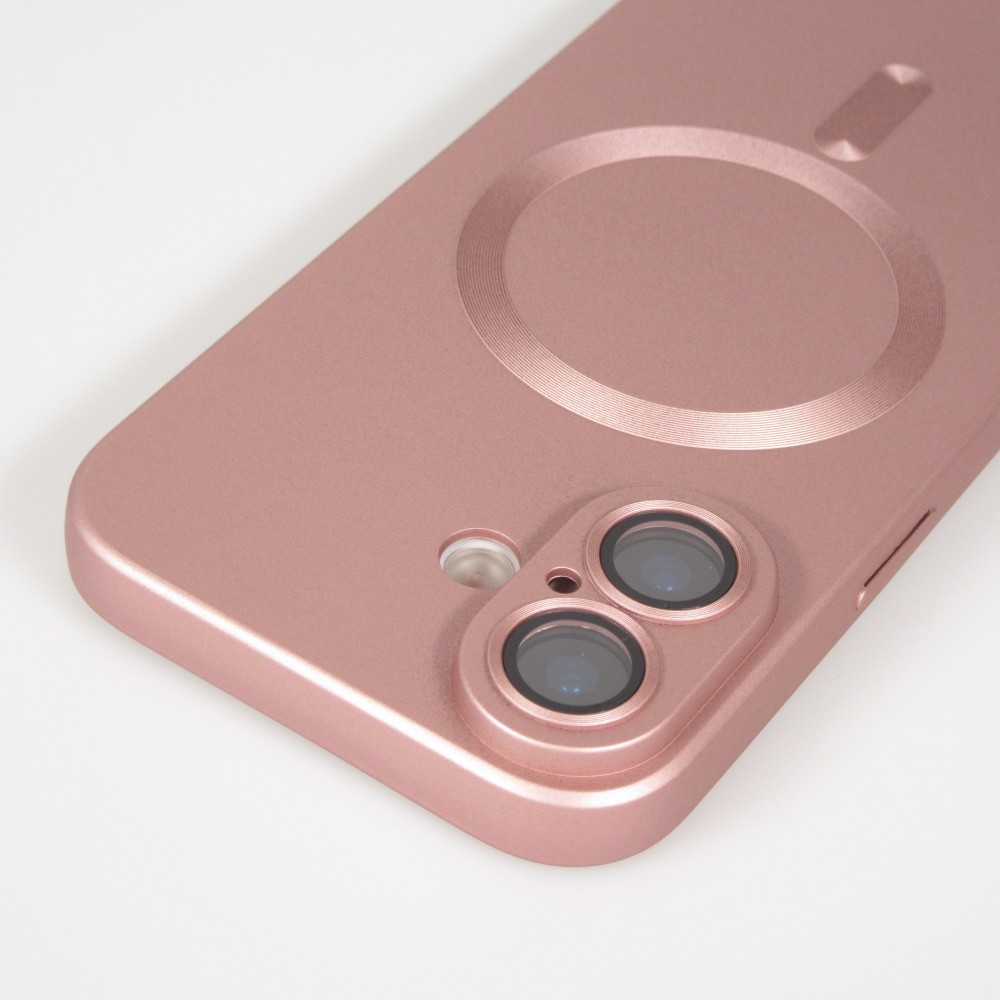 iPhone 17 Case Hülle - Gummi weich mit Kameraschutzglas MagSafe - Rosa