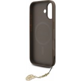 iPhone 17 Case Hülle - Guess 4G Charm Elegante Schutzhülle Raffiniertes Design Trendaccessoire - Braun