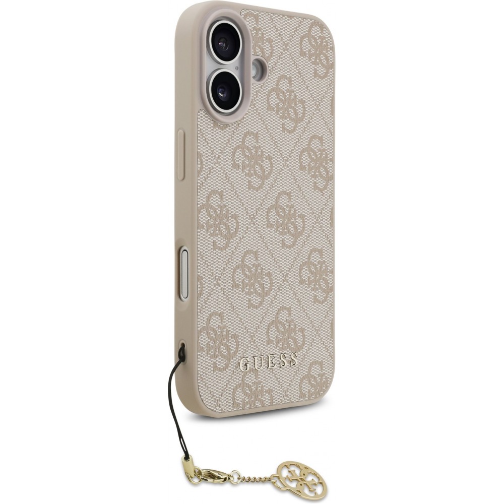 iPhone 17 Case Hülle - Guess 4G Charm Elegante Schutzhülle Raffiniertes Design Trendaccessoire - Rosa