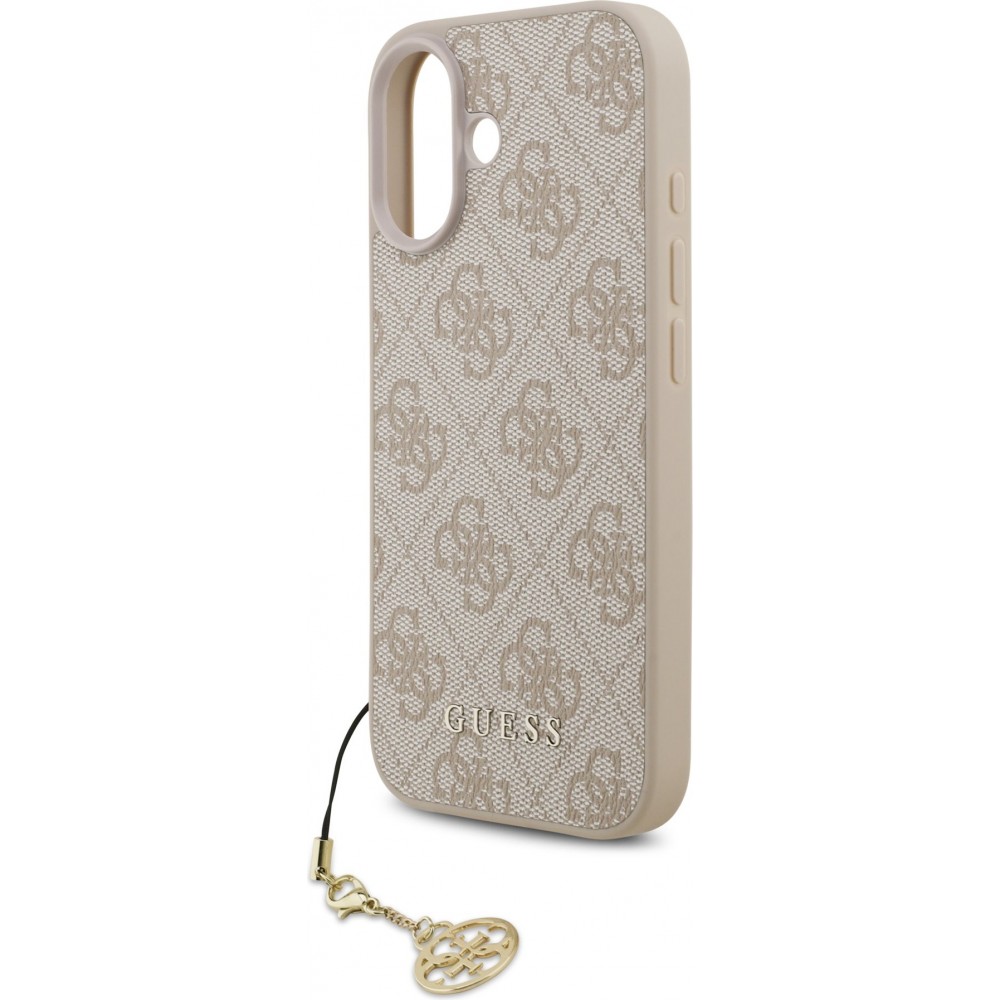 iPhone 17 Case Hülle - Guess 4G Charm Elegante Schutzhülle Raffiniertes Design Trendaccessoire - Rosa
