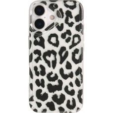 iPhone 17 Case Hülle - Leopard Schwarz/Weiss Klare Silikon Schutzhülle - Schwarz