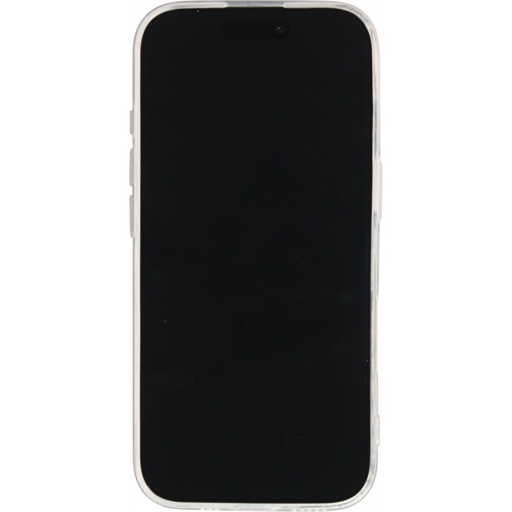 iPhone 17 Case Hülle - Leopard Schwarz/Weiss Klare Silikon Schutzhülle - Schwarz