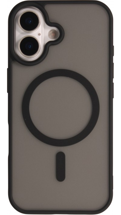 iPhone 17 Case H&uuml;lle - MagSafe H&uuml;lle aus halbtransparentem, robustem Silikon mit verst&auml;rkten Kanten f&uuml;r optimalen Schutz - Schwarz