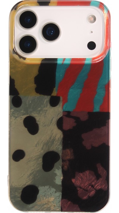 iPhone 17 Pro Case H&uuml;lle - Holografischer Animal Print Robustes Silikon mit Animalprint - Multicolore