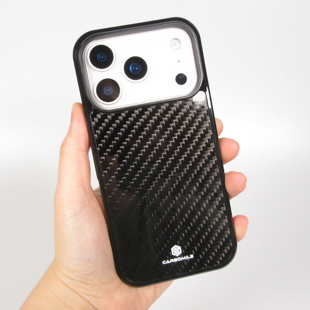 iPhone 17 Pro Case Hülle - Carbomile Carbon Fiber (Kompatibel mit MagSafe)