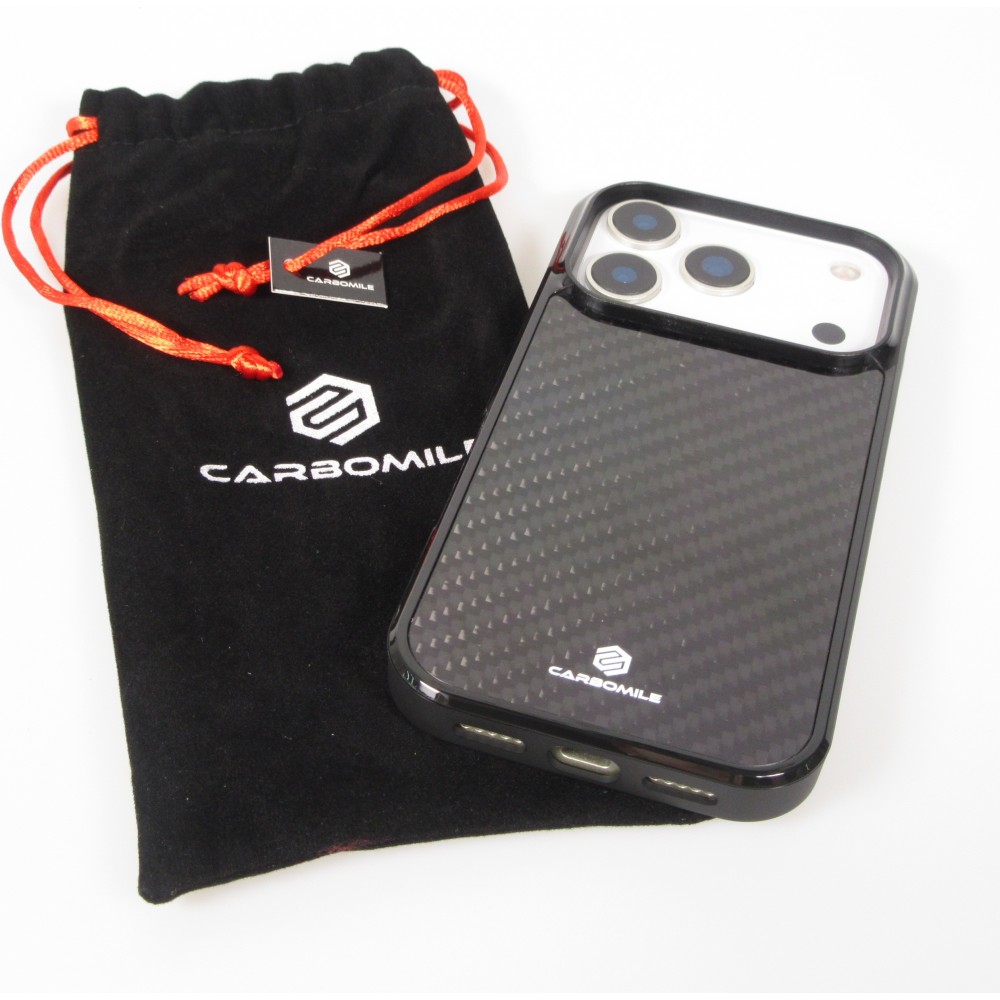 iPhone 17 Pro Case Hülle - Carbomile Carbon Fiber (Kompatibel mit MagSafe)