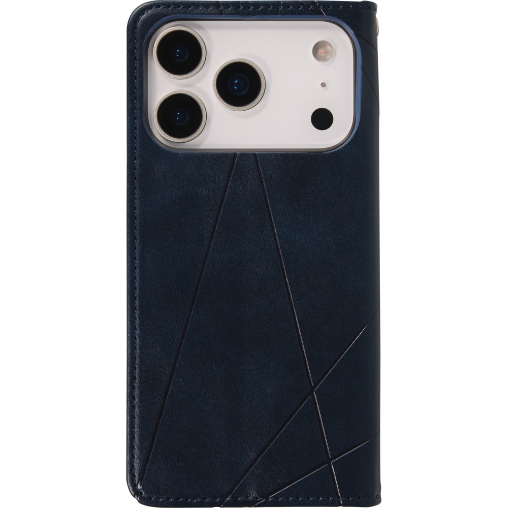 Hülle iPhone 17 Pro - Flip Geometrisch blau