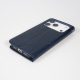 Hülle iPhone 17 Pro - Flip Geometrisch blau