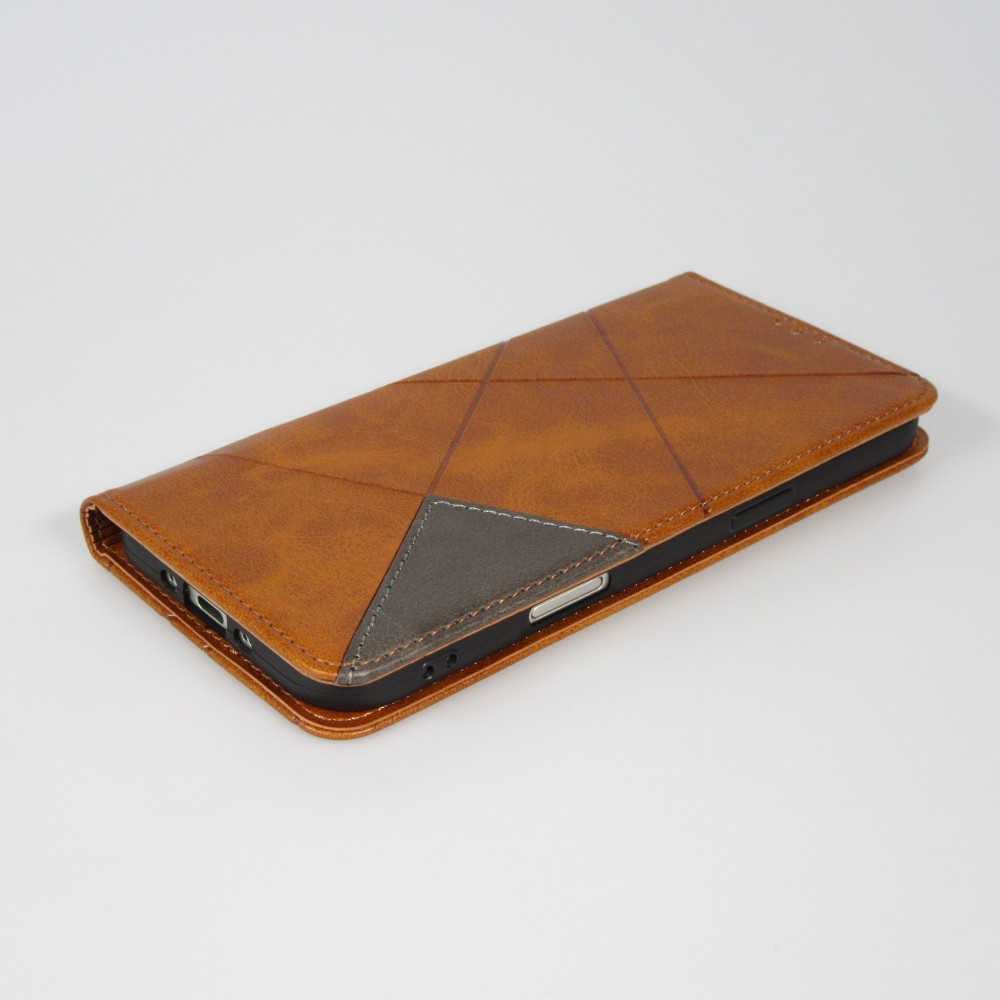 Hülle iPhone 17 Pro - Flip Geometrisch - Hellbraun