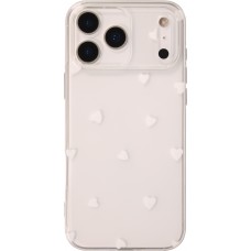 iPhone 17 Pro Max Case Hülle - Gummi kleines Herz - Weiss