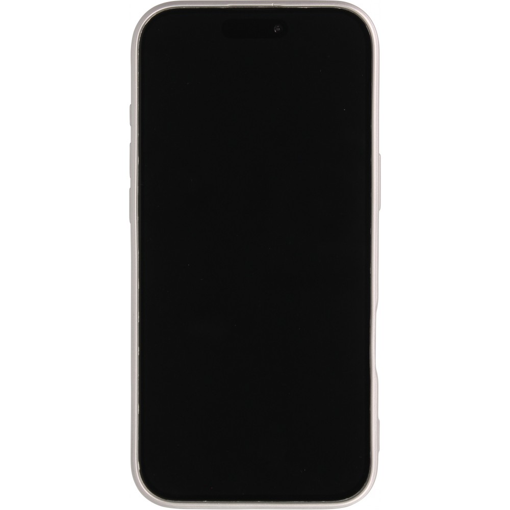 iPhone 17 Pro Max Case Hülle - Gummi weich mit Kameraschutzglas MagSafe - Silber