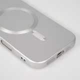 iPhone 17 Pro Max Case Hülle - Gummi weich mit Kameraschutzglas MagSafe - Silber