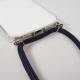 Hülle iPhone 17 Pro Max - Gummi transparent mit Seil blau