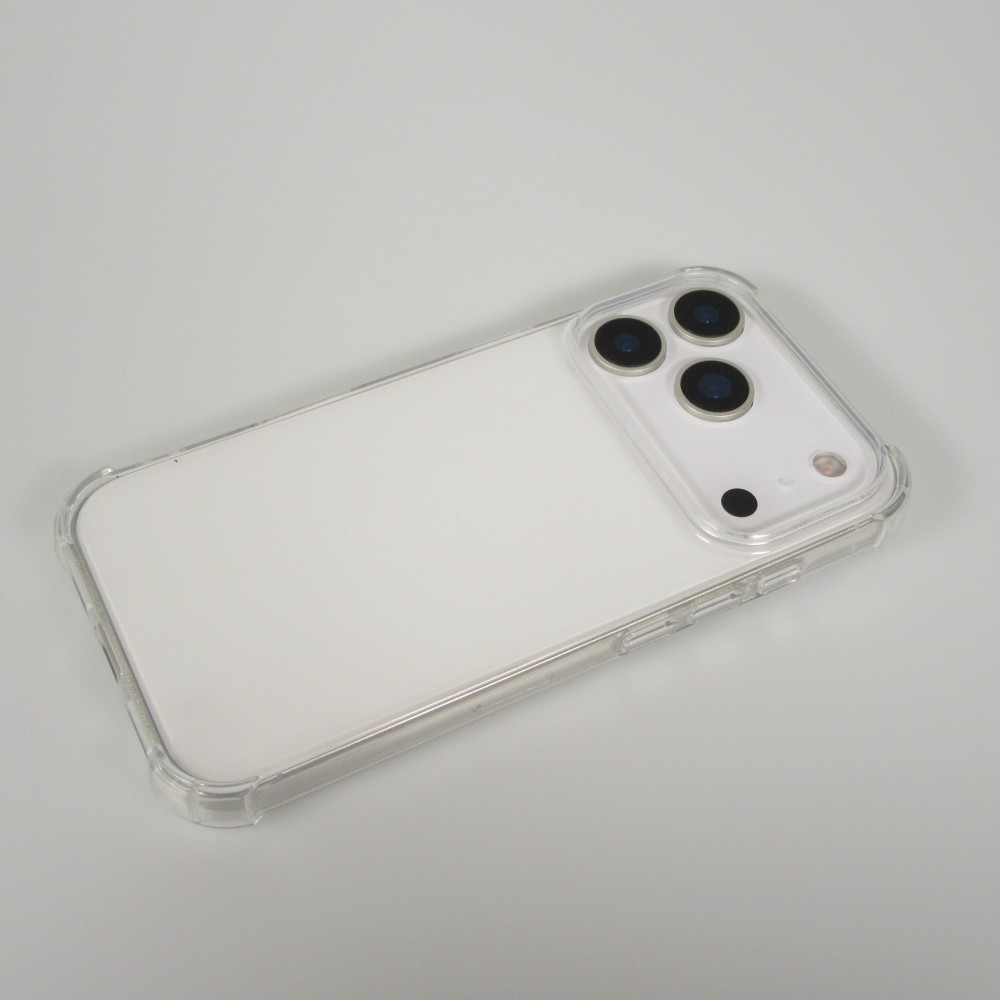 iPhone 17 Pro Max Case Hülle - Gummi Transparent Gel Bumper mit extra Schutz für Ecken Antischock