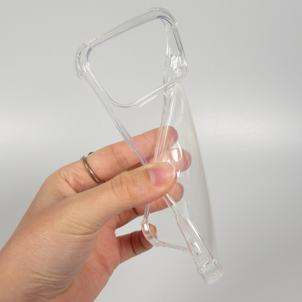 iPhone 17 Pro Max Case Hülle - Gummi Transparent Gel Bumper mit extra Schutz für Ecken Antischock