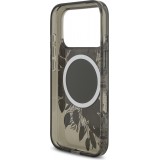iPhone 17 Pro Case Hülle - Guess IML Blumen mit Handgelenk-Kette, kompatibel mit MagSafe, elegante und trendige Schutzhülle - Schwarz