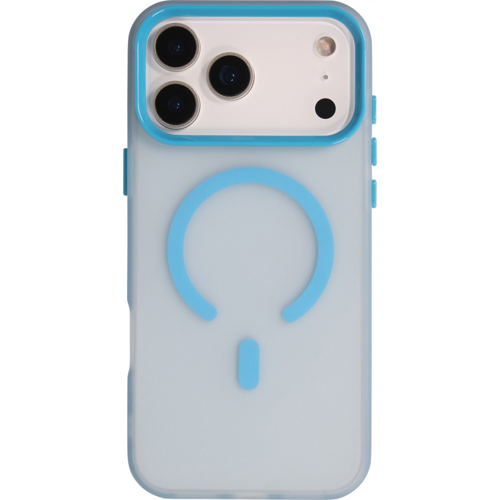 iPhone 17 Pro Max Case Hülle - Jelly Color Semi-transparent mit MagSafe - Orange - Blau