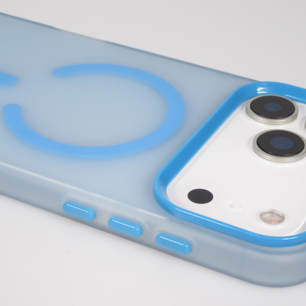 iPhone 17 Pro Max Case Hülle - Jelly Color Semi-transparent mit MagSafe - Orange - Blau
