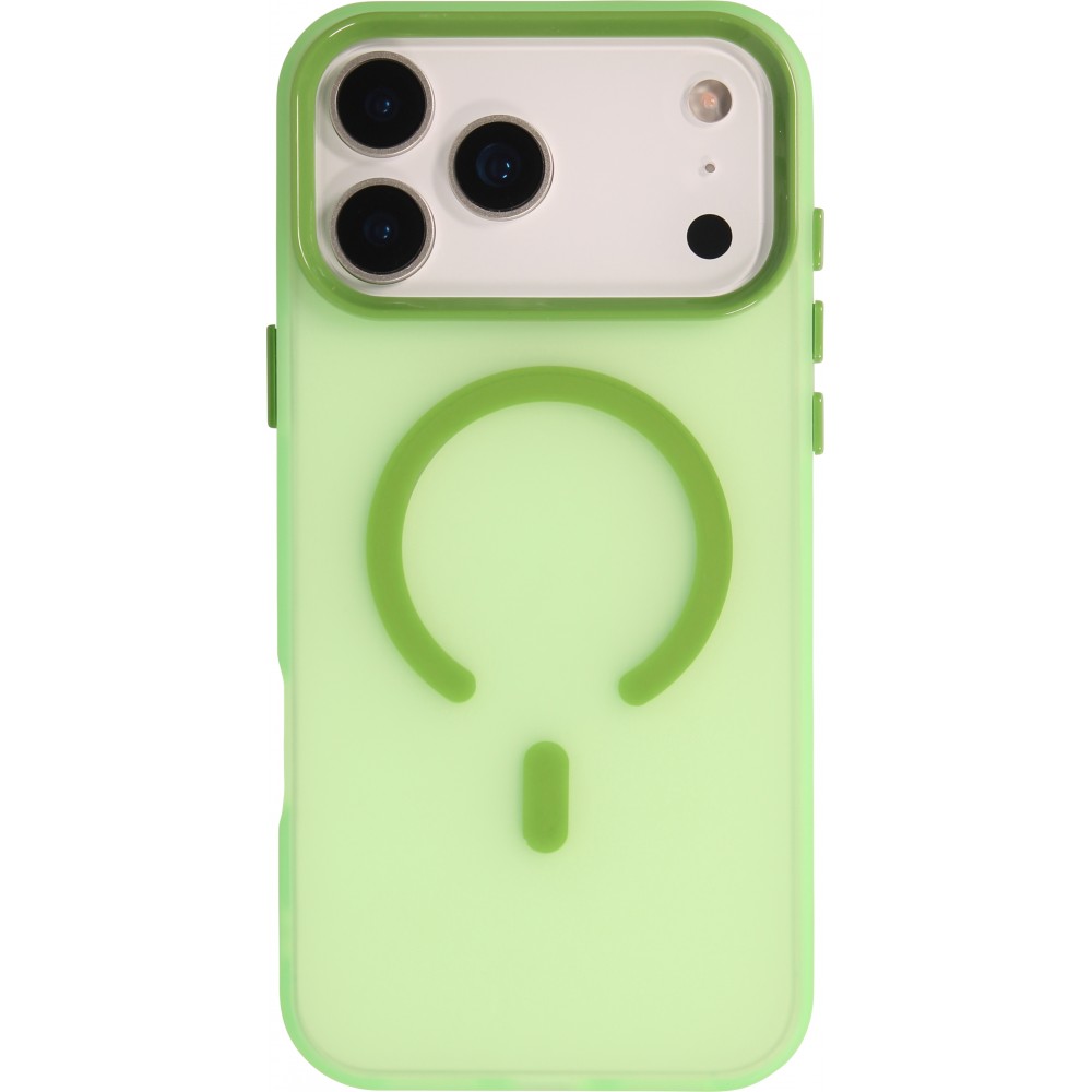 Coque iPhone 17 Pro - Jelly Color semi-transparent avec MagSafe - Vert