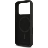 iPhone 17 Pro Case Hülle - Karl Lagerfeld Silikonhülle mit Karl und Choupette Design, MagSafe-kompatibel - Schwarz