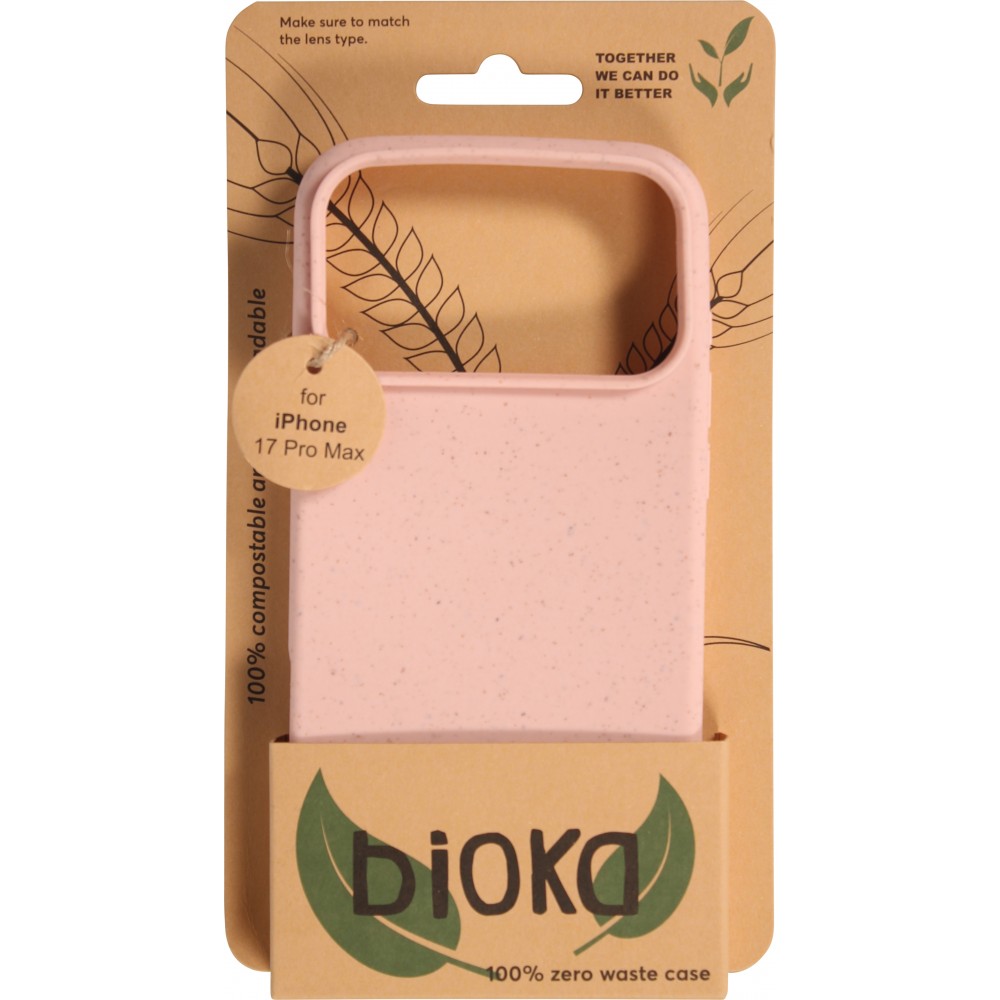 Hülle iPhone 17 Pro Max - Bioka Biologisch Abbaubar Eco-Friendly Kompostierbar - Rosa