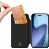 iPhone 17 Pro Max Case Hülle - Dux Ducis Skin Pro - Schwarze PU und TPU flexible Kunstlederhülle mit Kartenfach und Klappdeckel