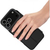 iPhone 17 Pro Max Case Hülle - Dux Ducis Skin Pro - Schwarze PU und TPU flexible Kunstlederhülle mit Kartenfach und Klappdeckel