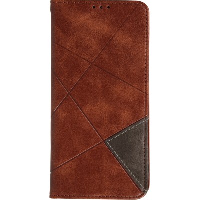 Hülle iPhone 17 Pro Max - Flip Geometrisch dunkel- Braun