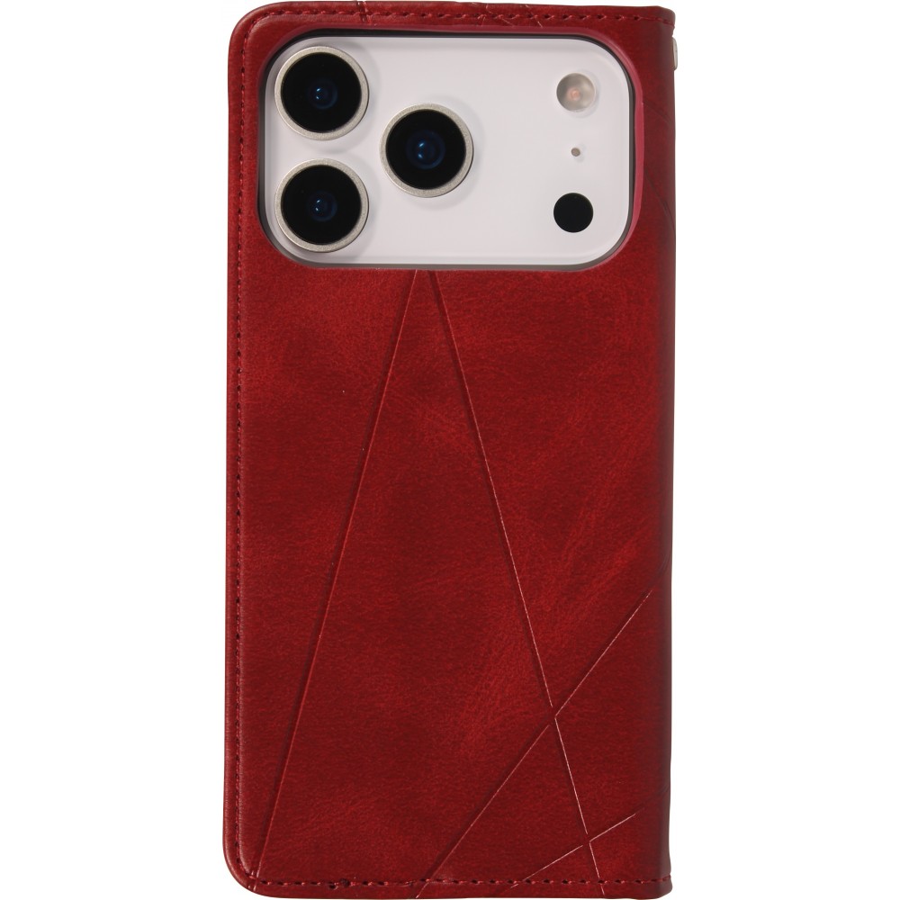 Hülle iPhone 17 Pro Max - Flip Geometrisch - Rot