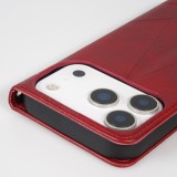 Hülle iPhone 17 Pro Max - Flip Geometrisch - Rot