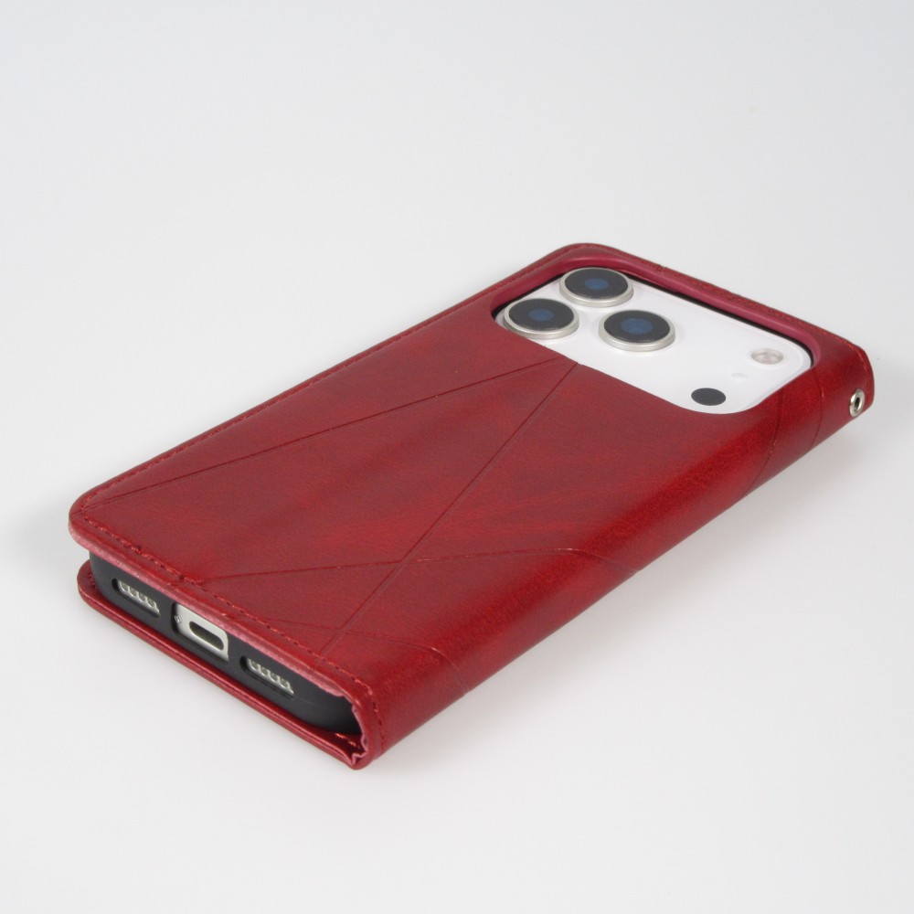 Hülle iPhone 17 Pro Max - Flip Geometrisch - Rot