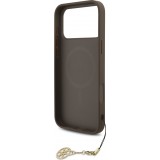 iPhone 17 Pro Max Case Hülle - Guess 4G Charm Elegante Schutz Raffiniertes Design Trendaccessoire - Braun
