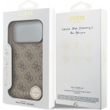 iPhone 17 Pro Max Case Hülle - Guess 4G Charm Elegante Schutz Raffiniertes Design Trendaccessoire - Braun