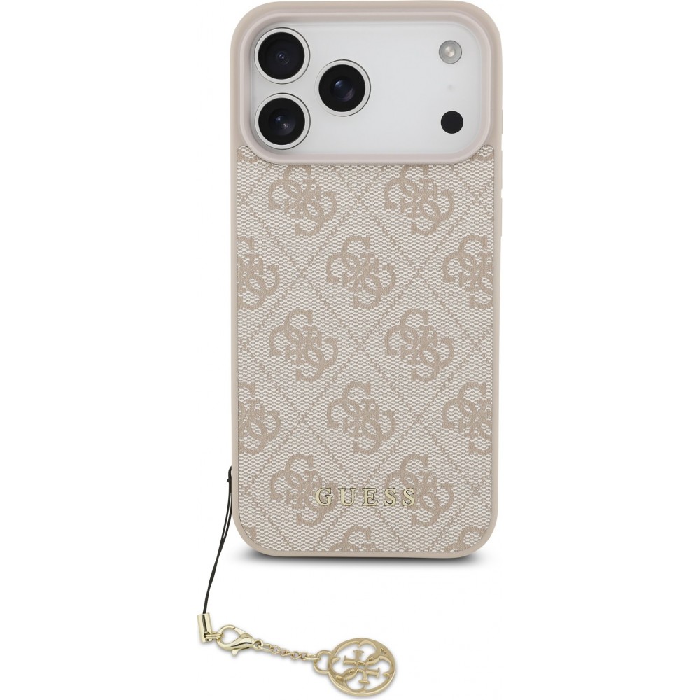 iPhone 17 Pro Max Case Hülle - Guess 4G Charm Elegante Schutz Raffiniertes Design Trendaccessoire - Rosa