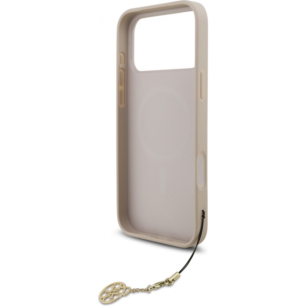 iPhone 17 Pro Max Case Hülle - Guess 4G Charm Elegante Schutz Raffiniertes Design Trendaccessoire - Rosa