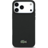 Coque iPhone 17 Pro Max - Lacoste Iconic Petit Pique MagSafe avec portefeuille magn&eacute;tique - Noir