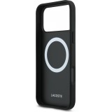 Coque iPhone 17 Pro Max - Lacoste Iconic Petit Pique MagSafe avec portefeuille magn&eacute;tique - Noir
