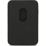 Coque iPhone 17 Pro Max - Lacoste Iconic Petit Pique MagSafe avec portefeuille magn&eacute;tique - Noir