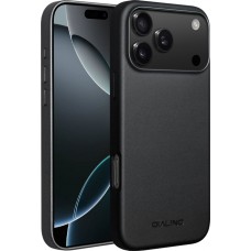 Coque iPhone 17 Pro Max - Qialino cuir véritable (compatible MagSafe) - Noir