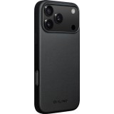 Coque iPhone 17 Pro Max - Qialino cuir véritable (compatible MagSafe) - Noir