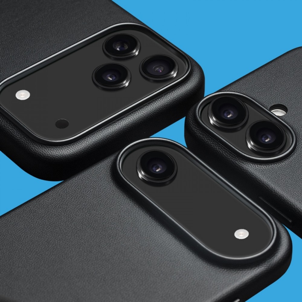 Coque iPhone 17 Pro Max - Qialino cuir véritable (compatible MagSafe) - Noir