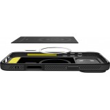 iPhone 17 Pro Case Hülle - Spigen Rugged Armor MagFit MagSafe kompatibel robust und langlebig - Schwarz
