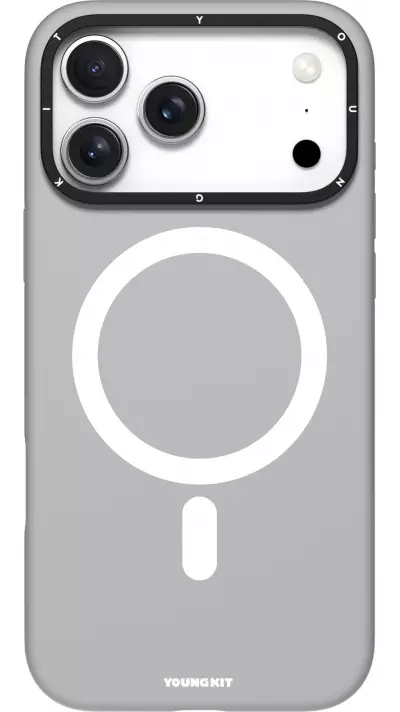 iPhone 17 Pro Max Case Hülle - Youngkit Gel Cream Series MagSafe - Grau