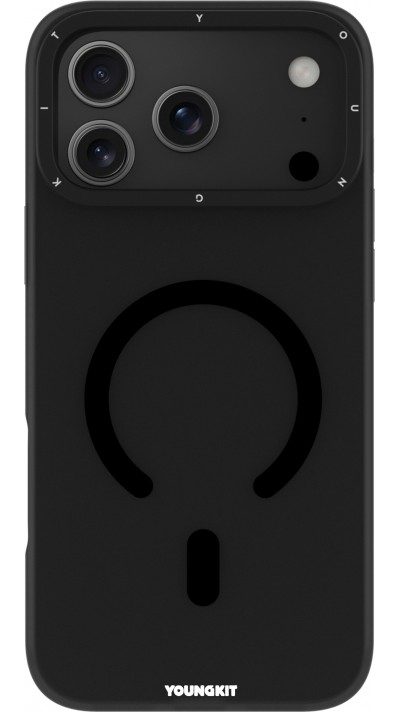 iPhone 17 Pro Case Hülle - Youngkit Hidden Sand MagSafe - Schwarz