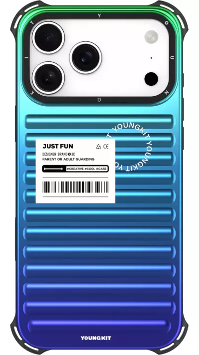 iPhone 17 Pro Case H&uuml;lle - Youngkit Secret Color Farbverlauf kompatibel mit MagSafe - Blau