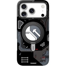 Coque iPhone 17 Pro - Youngkit Starship avec anneau stand 360° MagSafe - Noir
